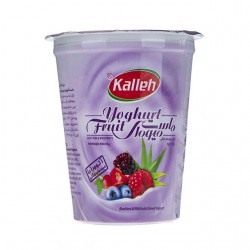 ماست میوه ای آلوئه ورا  و میوه های جنگلی  کاله (450 گرمی)