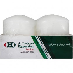 شمع قطر 5 سفید کوتاه هایپراستار 4 عددی