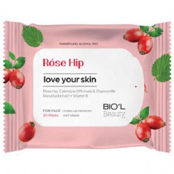 دستمال مرطوب صورت Rose Hip بیول 20 عددی