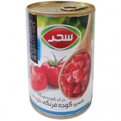 کنسرو گوجه فرنگی خورد شده سحر 400 گرمی