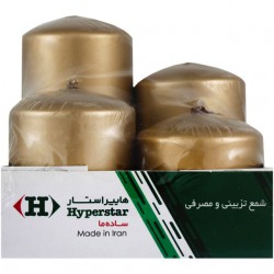 شمع قطر 5 طلایی هایپراستار 4 عددی