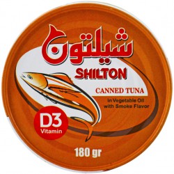 کنسرو ماهی تون دودی در روغن گیاهی شیلتون 180 گرمی