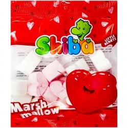 مارشمالو میوه ای قلبی پف پفی شیبا 50 گرمی