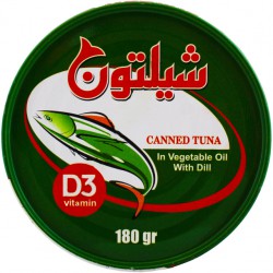 کنسرو ماهی تون با شوید در روغن گیاهی شیلتون 180 گرمی