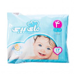 پوشک کامل بچه مهربان با پوست سایز 4 مای بیبی 12 عددی